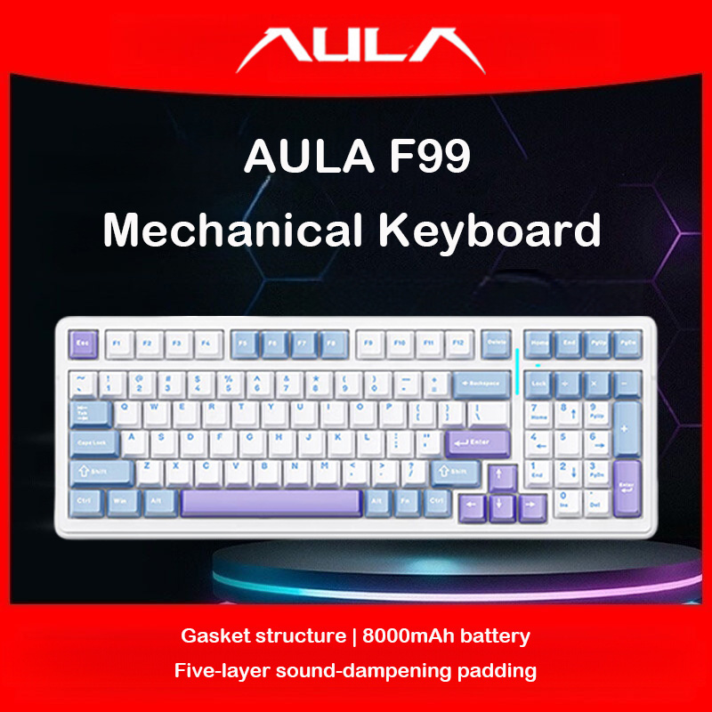 Pc Gaming Lounge - Klawiatura mechaniczna AULA F99, tryb potrójny